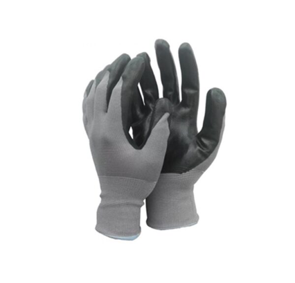 Перчатки нейлоновые с полиуретановым покрытием черные