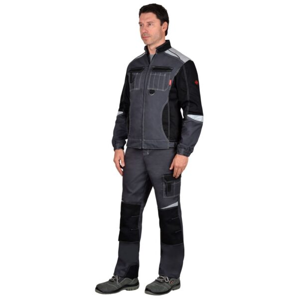 Куртка мужская "Фаворит-Мега" (черный/серый)