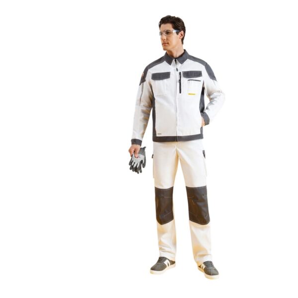 Костюм мужской "Статус" с брюками (белый/графит)