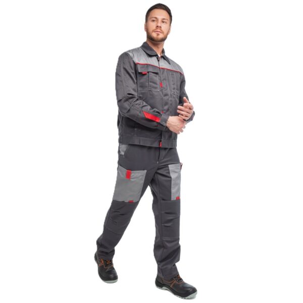 Костюм мужской "Фаворит-2" с полукомбинезоном (т.серый)