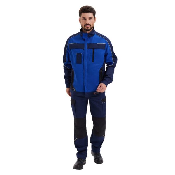 Костюм мужской «Коста» с брюками тк.Tomboy (синий/василек/черный)