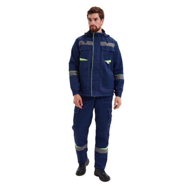 Костюм мужской летний "Грань" с полукомбинезоном (синий)