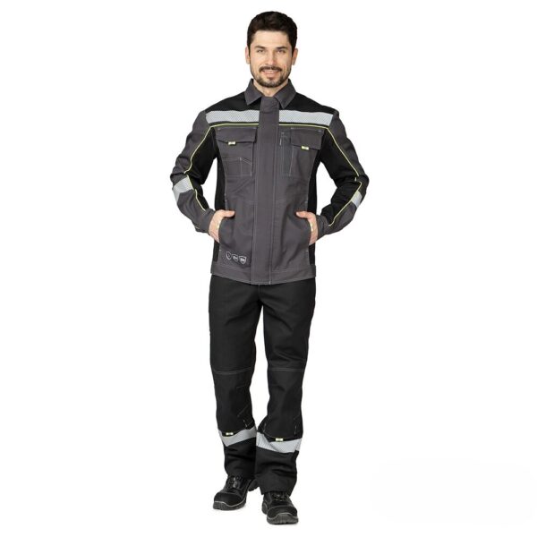 Костюм мужской "Бренд 1 Корпоратив" СОП с брюками (черный/т.серый)