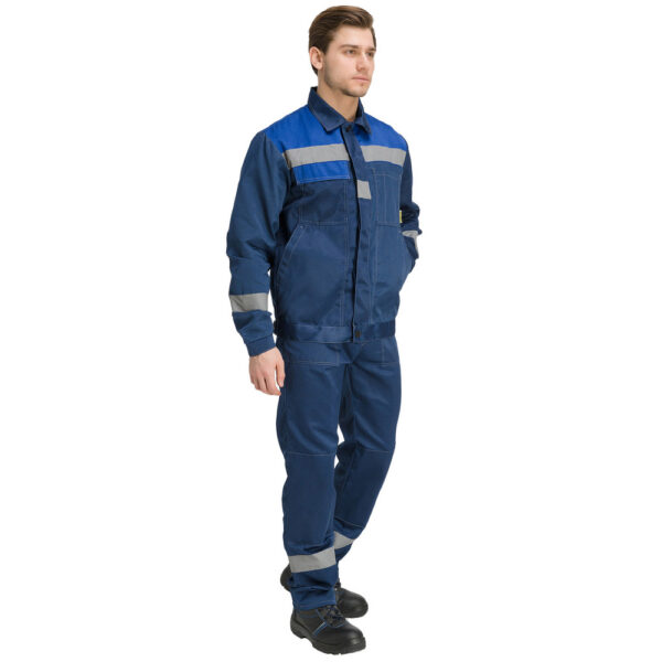 Костюм мужской "Чикаго" с брюками (т.синий/васильковый)