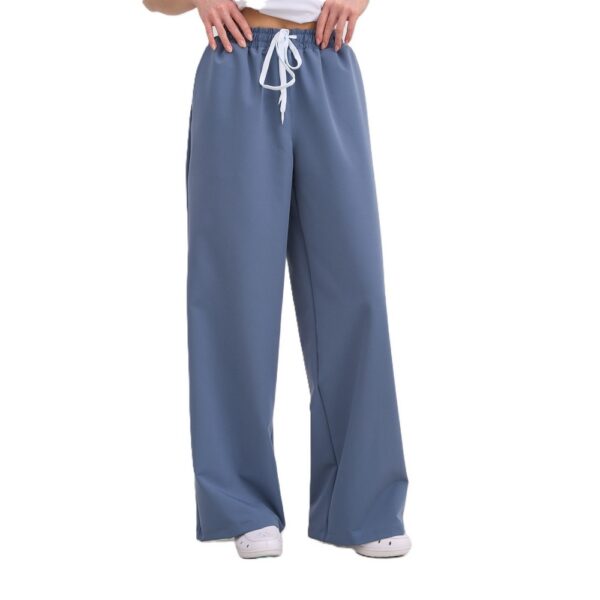 Брюки медицинские палаццо серо-голубые